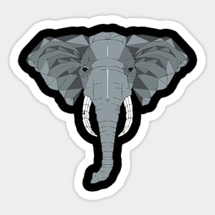 Geometric Elephant Sticker